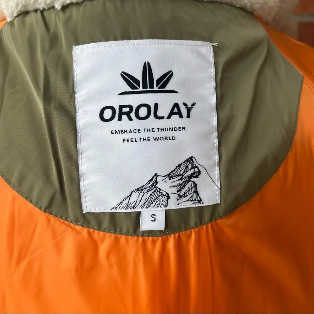OROLAY THICKENED DOWN PUFFER COAT SIZE SMALL  NEW - Picture 4 of 16